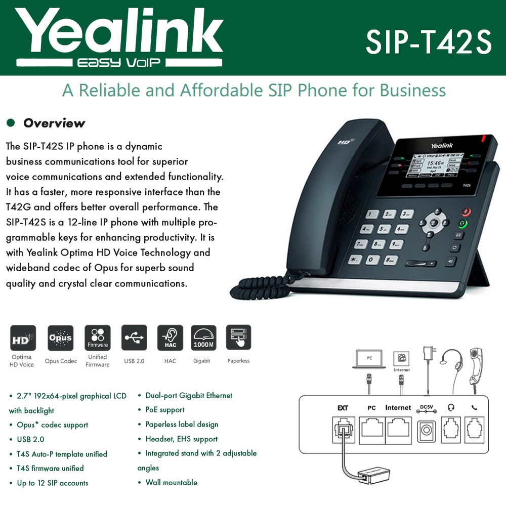 yealink t42s wireless headset