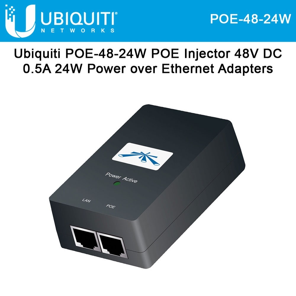 Ubiquiti POE-48-24W Power Over Ethernet PoE Injector (48V/24W)