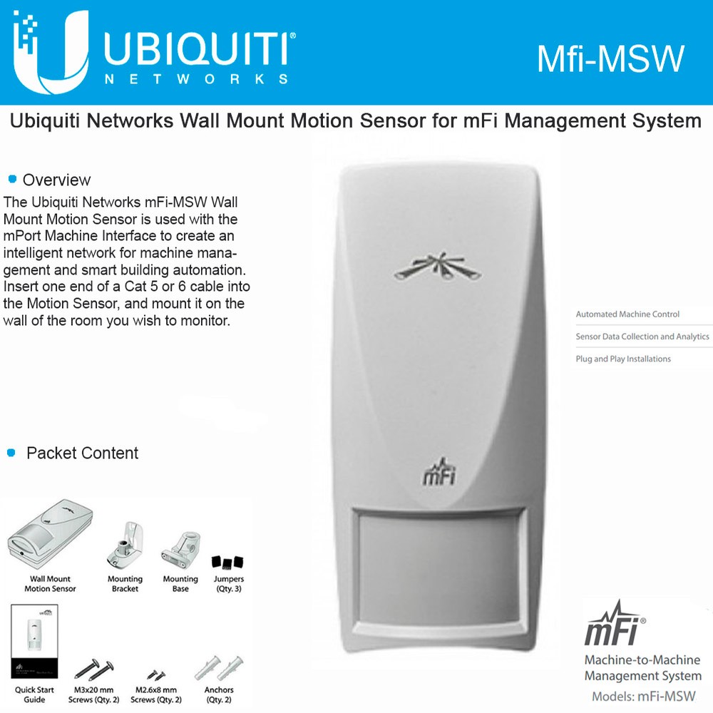 Ubiquiti mFi-MSW Wall Mount Motion Sensor