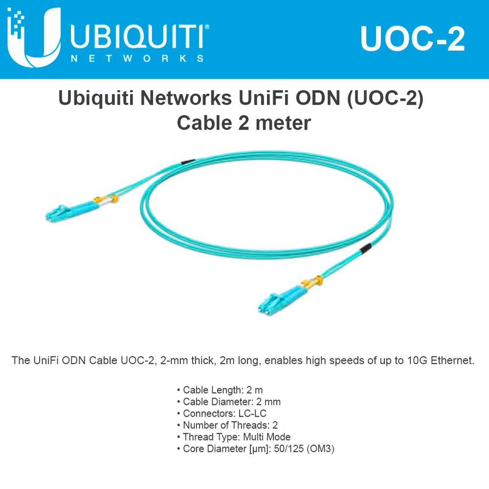 Ubiquiti UOC-2 UniFi ODN Cable,MM LC-LC 2m mintgrün 