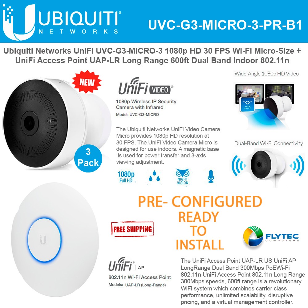 Ubiquiti UniFi G3 Camera UVCG3MICRO3 PreConfigured w/ UniFi Access