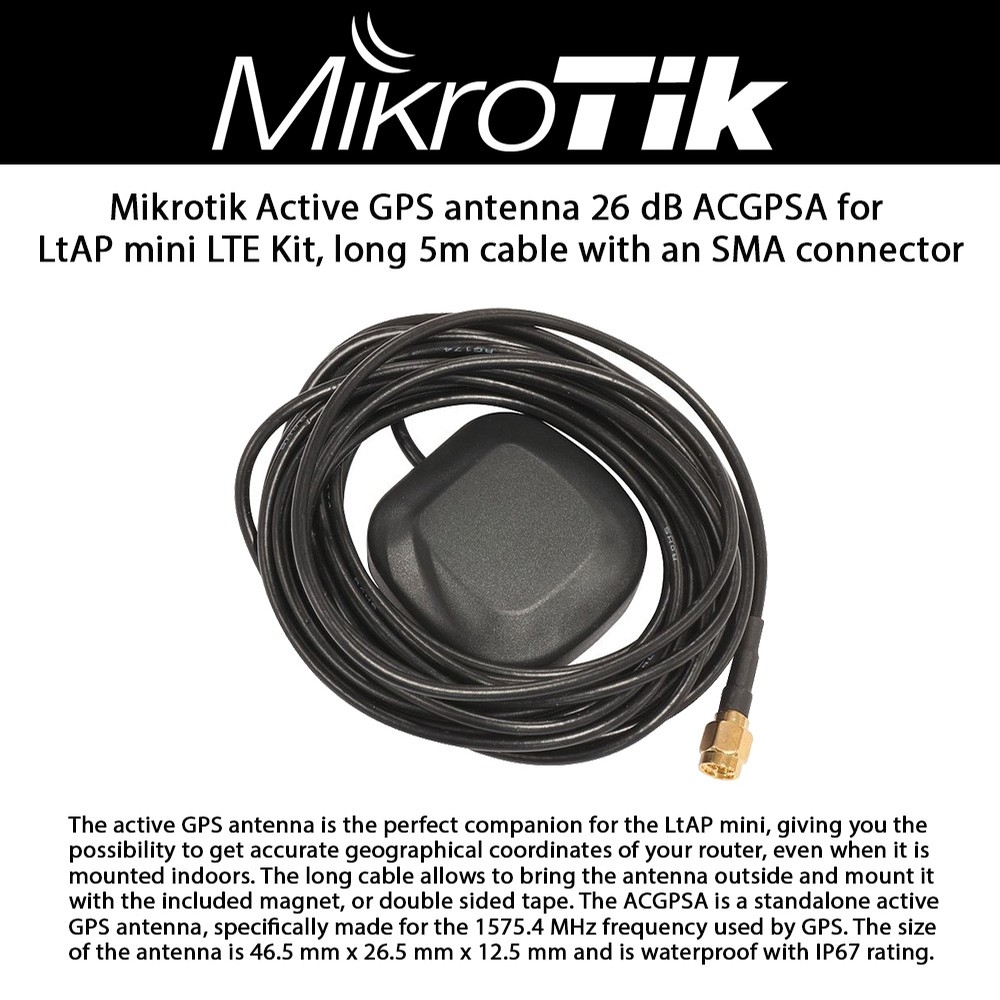 ACGPSA MikroTik GPS antenna w/SMA connector 