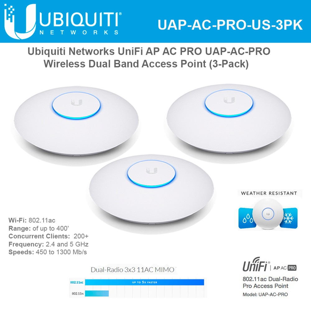 Ubiquiti UniFi AP AC PRO indoor/outdoor Access Point UAP-AC-PRO dual-band 1300Mbs