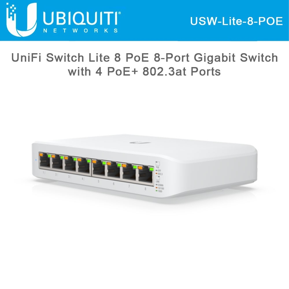 Ubiquiti Networks USW-Lite-8-POE UniFi Switch Lite 8 PoE