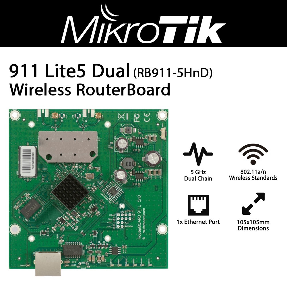 MikroTik RB911-5HnD-US 5GHz 600MHz 64MB Router L3 US