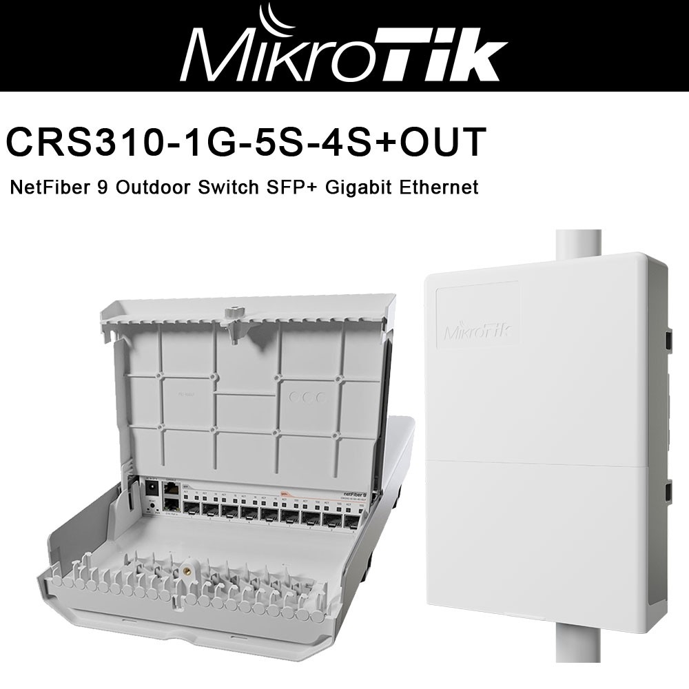 Switch MikroTik CRS310-1G-5S-4S+IN - 1xRJ45, 5xSFP, 4xSFP+, Gestito, Cloud Ready - 2