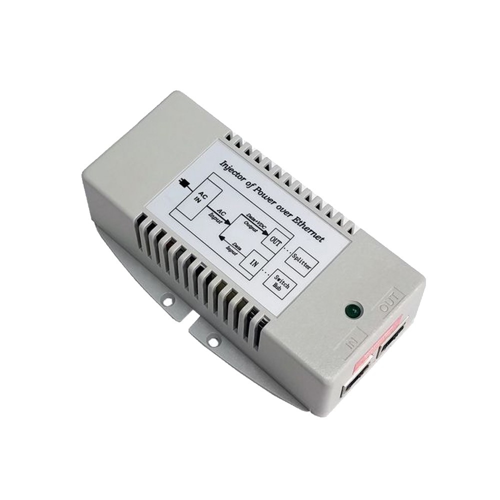 Tycon Power TP-POE-HP-48G-RC  100-240VAC Input, 48V Gigabit Passive PoE  Injector, 50W, with US Power Cord